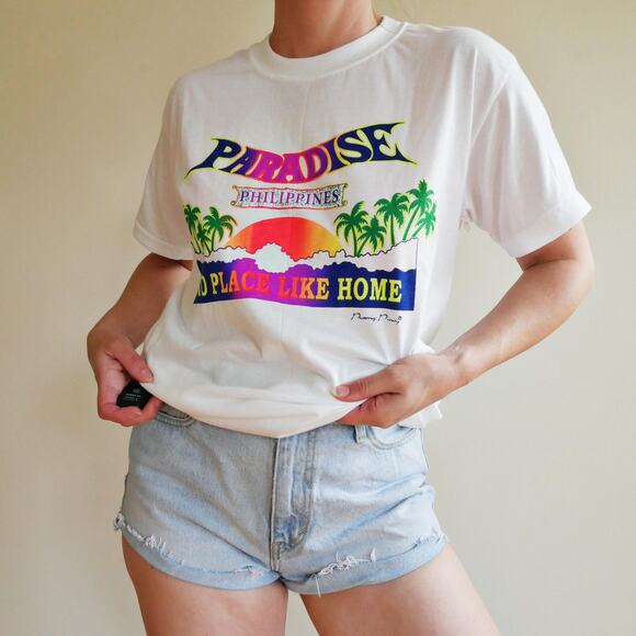 American Vintage Tops - Vintage t-shirt crewneck Purong Pinoy Phillipines Paradise funky tropical tee